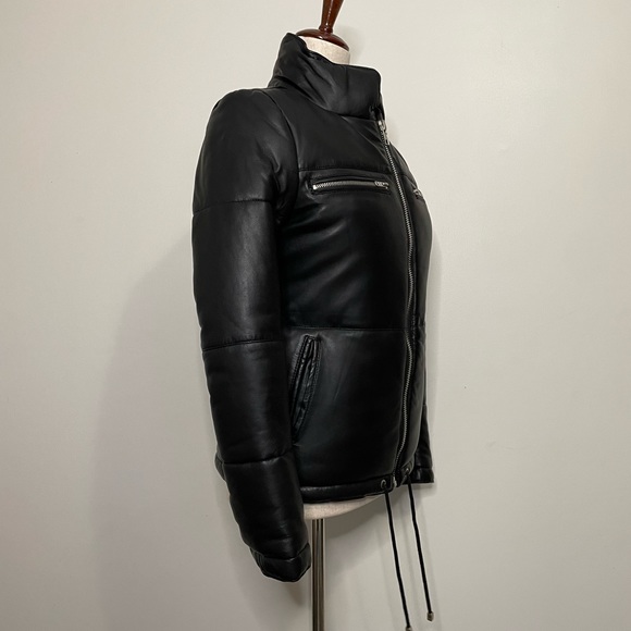 WALTER BAKER Leather Puffer Jacket - Picture 7 of 16
